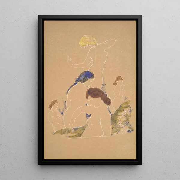 Spring Growth Painting - Arthur Bowen Davies — framed artwork on a wall