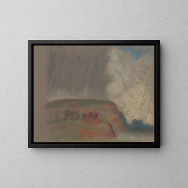 House on the Hill - Arthur Bowen Davies — framed artwork on a wall