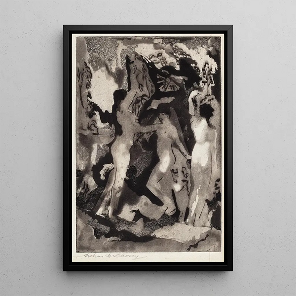 Kingdom of the Sun - Arthur Bowen Davies — framed artwork on a wall