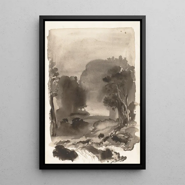 Landscape Painting 2 - Arthur Bowen Davies — framed artwork on a wall