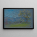 Landscape with Yellow Tree - Arthur Bowen Davies — framed artwork on a wall