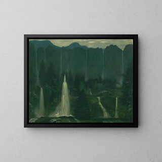 Many Waters - Arthur Bowen Davies — framed artwork on a wall
