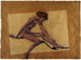 Female nude sitting in profile leaning forward - Arthur Bowen Davies — artwork view