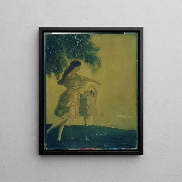 Les Danseurs - Arthur Bowen Davies — framed artwork on a wall