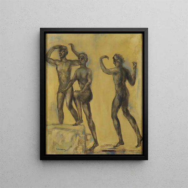 Les Sources de Daystar - Arthur Bowen Davies — framed artwork on a wall