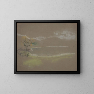 The Lake - Arthur Bowen Davies — framed artwork on a wall