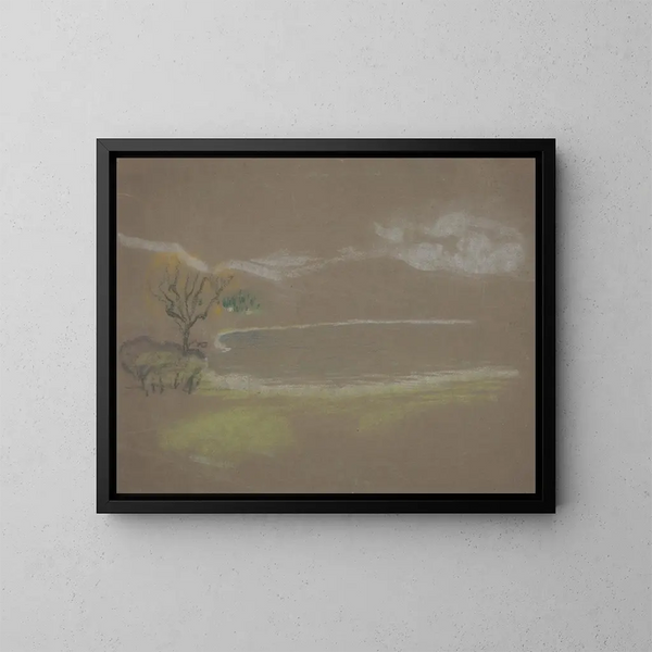 The Lake - Arthur Bowen Davies — framed artwork on a wall
