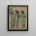 Les Trois Grâces - Arthur Bowen Davies — framed artwork on a wall