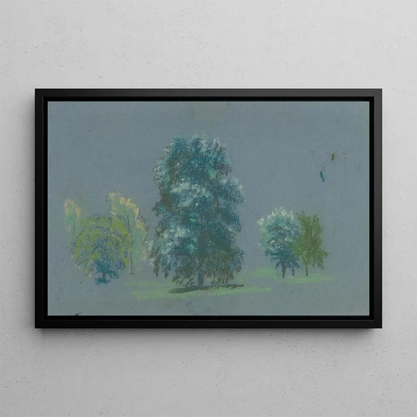 Study of a Tree - Arthur Bowen Davies — framed artwork on a wall