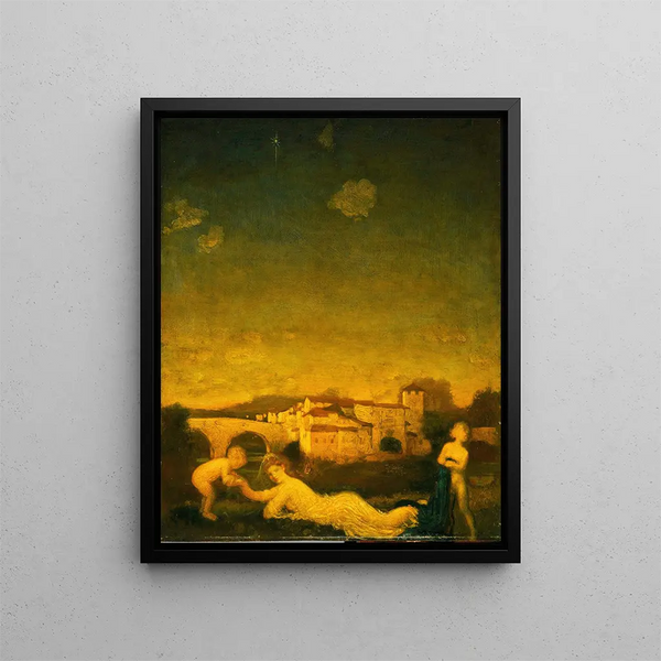 Viola Obligato - Arthur Bowen Davies — framed artwork on a wall