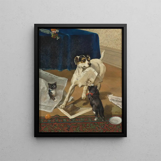 S'amuser - Arthur Charles Dodd — framed artwork on a wall