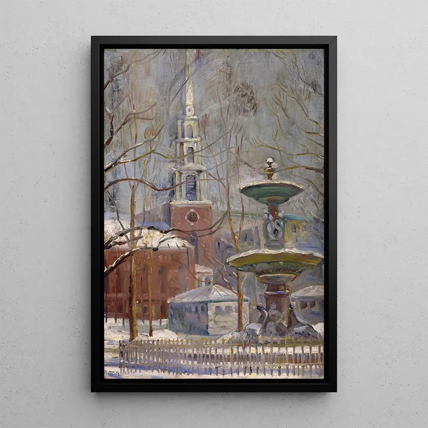 Rue du Parc à Boston Commons - Arthur Clifton Goodwin — framed artwork on a wall