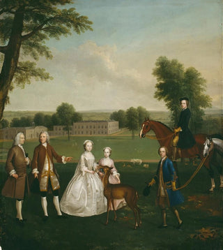 Thomas Lister and his family at Gisburne Park - Arthur Devis — artwork view