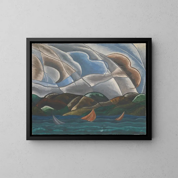 Clouds and Water - Arthur Dove — framed artwork on a wall