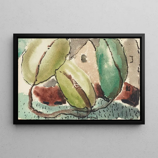 House with Trees - Arthur Dove — framed artwork on a wall