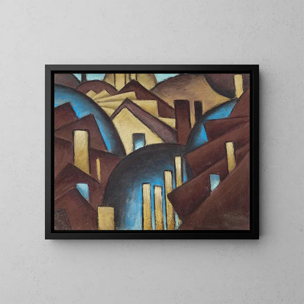 Nature symbolisée n° 1: Toits - Arthur Dove — framed artwork on a wall