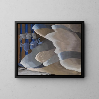 Waves hitting - Arthur Dove — framed artwork on a wall