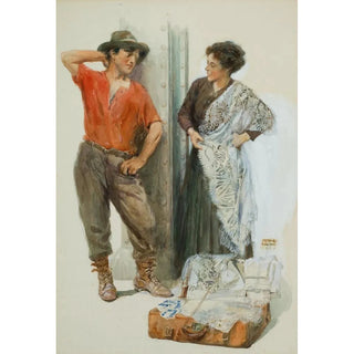 The Flax Seller - Arthur E Becher — artwork view