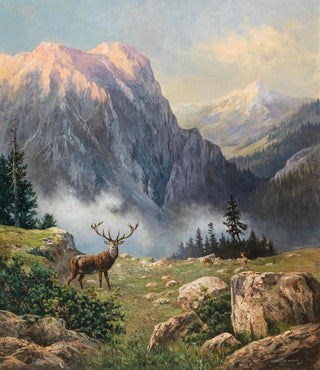 Un Eight-Pointer dans les montagnes - Arthur Graf Polzer-Hoditz — artwork view