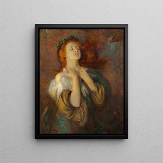 Damaged Painting - Arthur Hacker — framed artwork on a wall