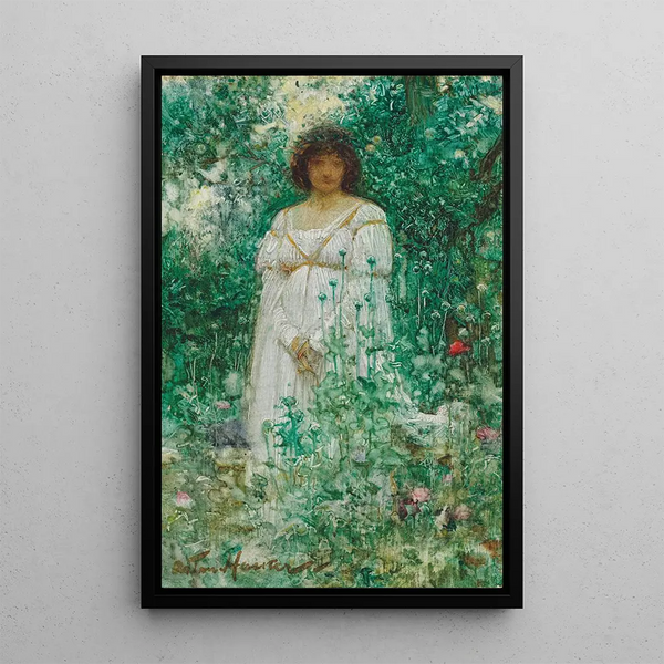 Reproduction of the painting The Poppy Field - Arthur Hacker