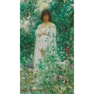 Reproduction of the painting The Poppy Field - Arthur Hacker