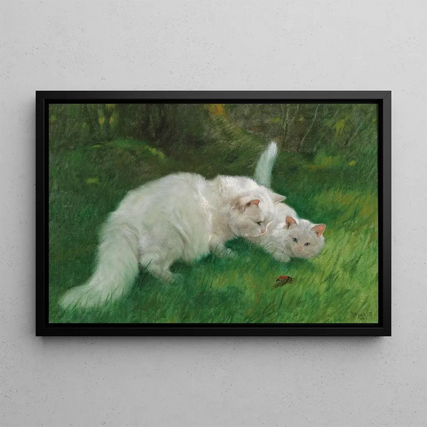 Interesting discovery painting - Arthur Heyer — framed artwork on a wall