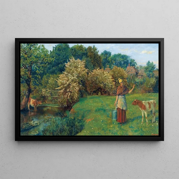 Poll laitière - Arthur Hughes — framed artwork on a wall