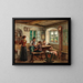 Family scene idyllic in the living room - Arthur Hutschenreuther — framed artwork on a wall