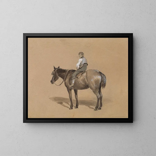 Boy on a Pony - Arthur James Stark — framed artwork on a wall