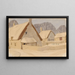 Cottages under the snow - Arthur Joseph Gaskin — framed artwork on a wall
