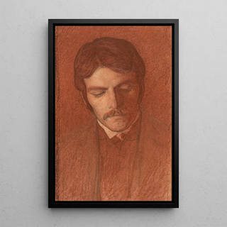 Portrait of Charles Gaskin - Arthur Joseph Gaskin — framed artwork on a wall