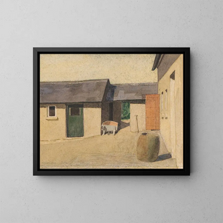 La cour du Cartron Connemara - Arthur Joseph Gaskin — framed artwork on a wall