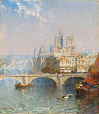 Paris with Notre Dame - Arthur Joseph Meadows — artwork view