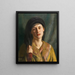 Portrait of a woman in an oriental dress - Arthur Kampf — framed artwork on a wall