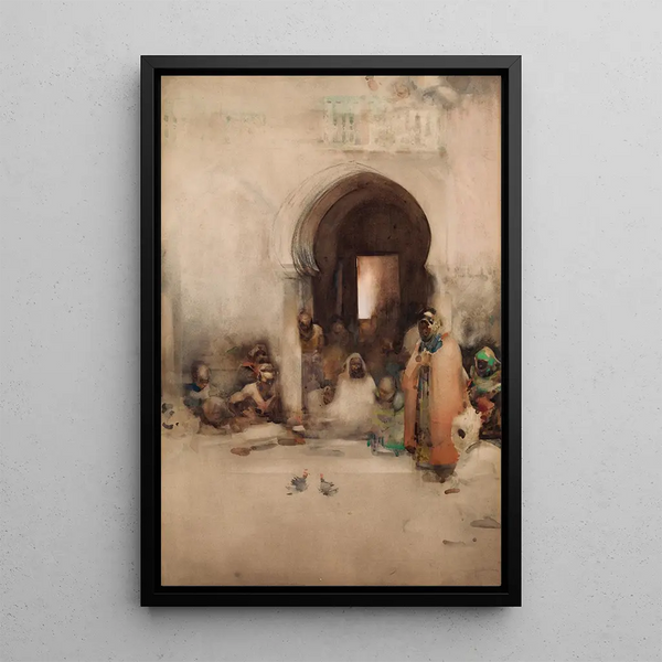 Combat de coqs - Arthur Melville — framed artwork on a wall