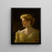 Woman in Yellow Dress - Arthur Merton Hazard — framed artwork on a wall