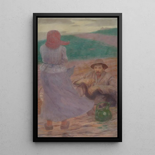 Worker Farmer - Arthur Oskar Alexander — framed artwork on a wall