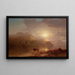 Landscape Lake Scene Painting - Arthur Parton — framed artwork on a wall