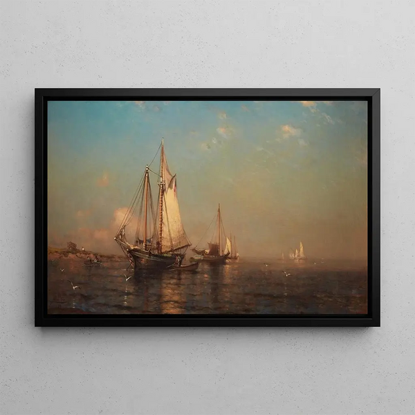Morning Calm, Boars Head, New Hampshire - Arthur Quartley — framed artwork on a wall