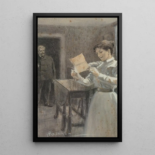 The Grey Lady - Arthur Rackham — framed artwork on a wall