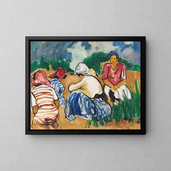 Women in the field - Arthur Segal — framed artwork on a wall