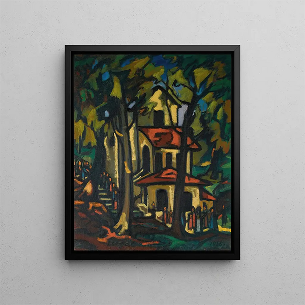 the Madonna of the Fountain Procession - Arthur Segal — framed artwork on a wall
