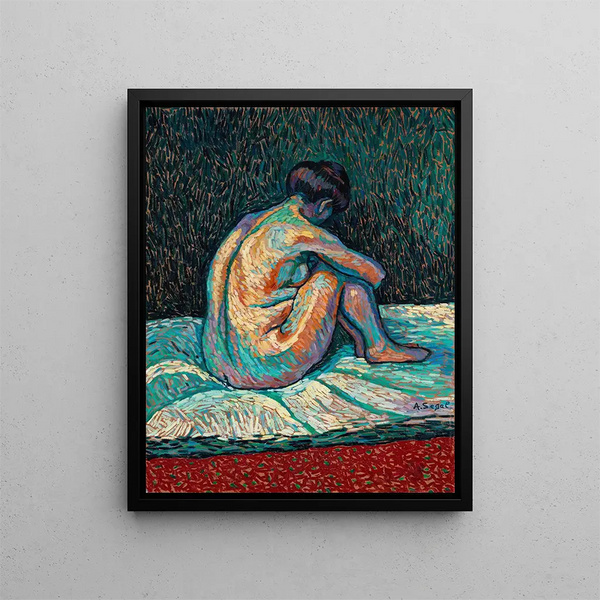 Rückenakt - Arthur Segal — framed artwork on a wall
