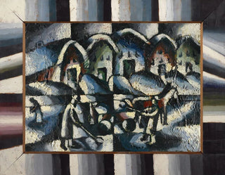 Snow Shovelers Painting - Arthur Segal — artwork view