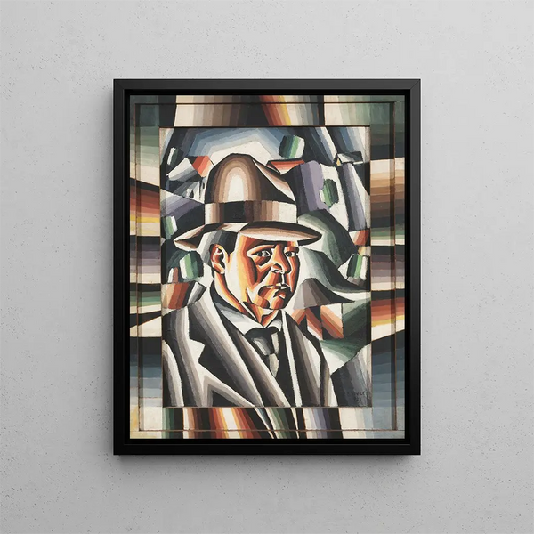 Self-portrait Painting - Arthur Segal — framed artwork on a wall