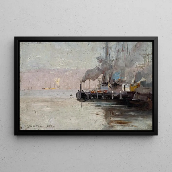 Sandridge - Arthur Streeton — framed artwork on a wall