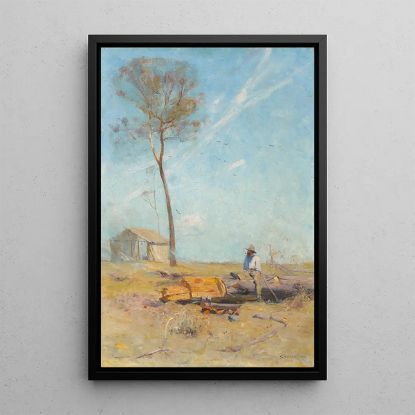 Reproduction of the painting The selector's hut - Arthur Streeton