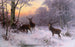 Wild animals in the winter forest - Arthur Thiele — artwork view