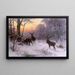Wild animals in the winter forest - Arthur Thiele — framed artwork on a wall
